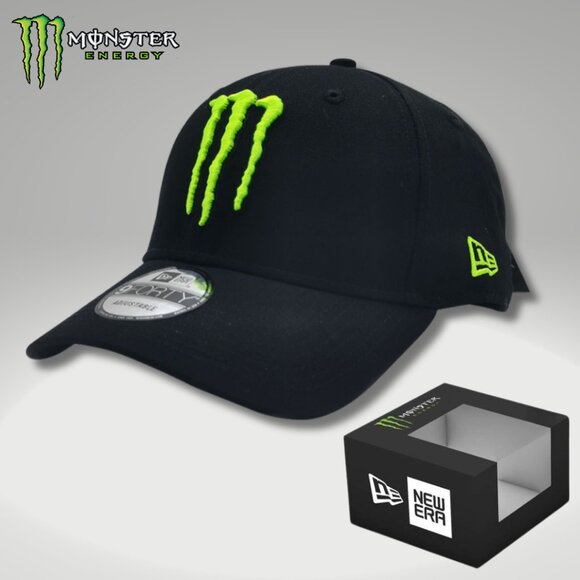 Hat Snapback New Era Black 9FORTY Box & Sticker - Picture 1 of 5